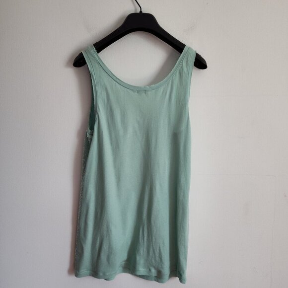 Ladies SZ M J Crew Factory Mint Green Sequin Tank Top - Picture 2 of 3